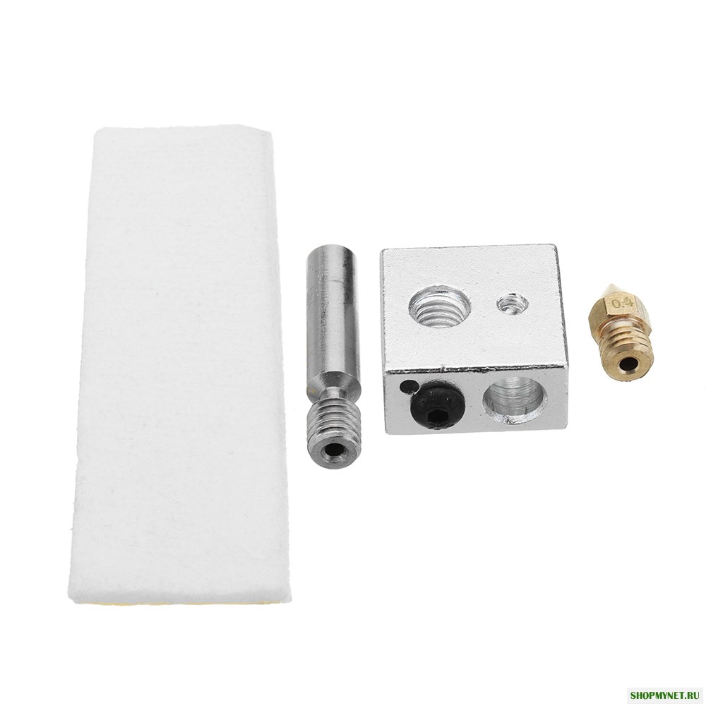 CTC MK8 0,4 мм Сопло для экструдера + PTFE Горло + нагревательный блок + изоляционная лента Hotend Набор Для 3D-принтера