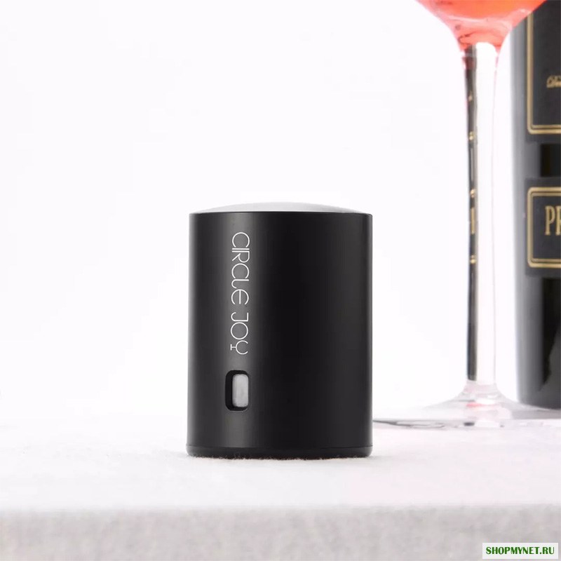 Круглая радость Smart Black W-Ine Стопор ABS Вакуумная память W-Ine Стопор Бутылки Стопор От Xiaomi Youpin