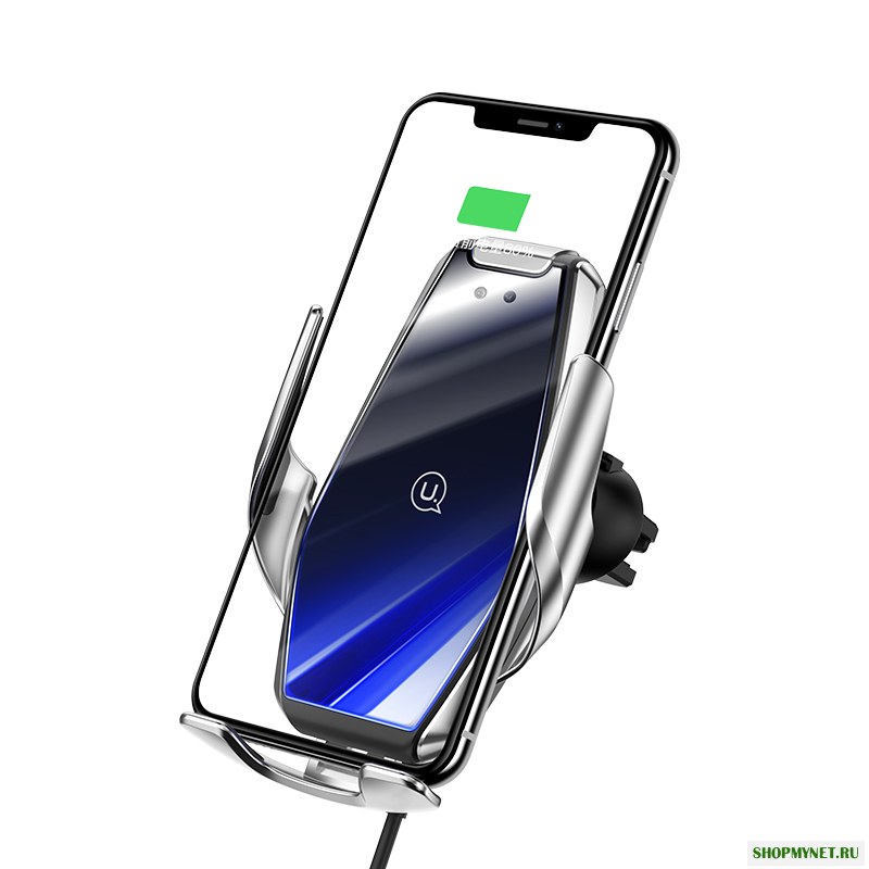 USAMS 15W Инфракрасное зарядное устройство Датчик Air Vent Dashboard Авто Держатель телефона Авто Крепление для 4.0-6.5 дюймов Смартфон с поддержкой Qi дл